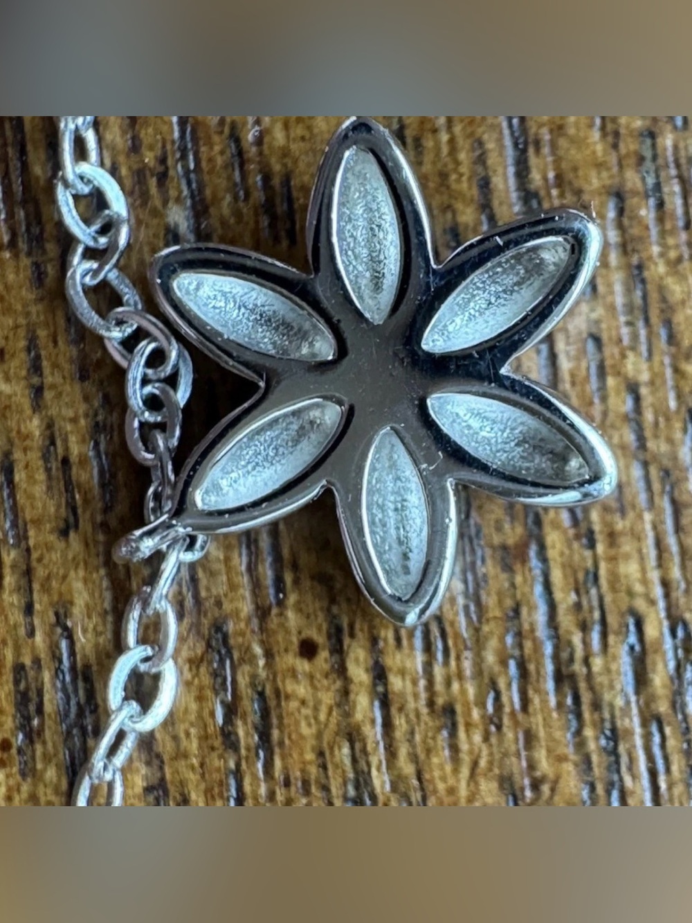 Moissanite 3 Flower/2 Stones Chain 925 Sterling Silver Bracelet - Picture 8 of 14